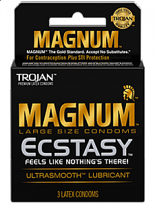 Trojan Magnum Ecstasy Black 6pk