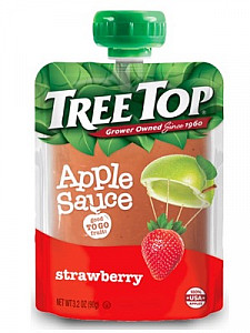 TreeTop Apple Sauce Pouch Strawberry 40/3.2 oz