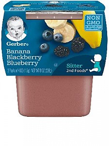 Gerber Banana Blackberry Blueberry 8(2x4oz)