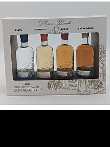 Don Alberto 50ml 4 pack Gift Set. Blanco, Repo, Anejo & EXAnejo Tequila