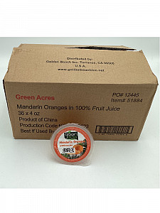 Green Acres Mandarin Oranges Cups 36/4oz