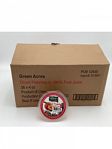 Green Acres Diced Peaches 36/4 OZ