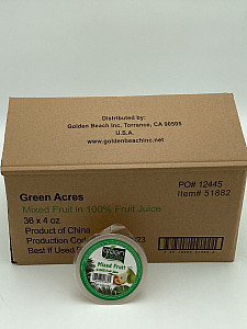 Green Acres mixed fruit in juice 36/4 oz