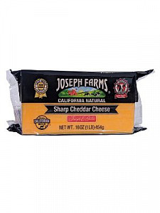 Joseph Farms Sharp Cheddar 20ct/1lb