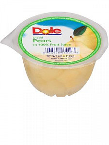Dole Diced Pears Cups 36/4oz