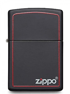 Regular Black With Zippo Border Zippo Lighter