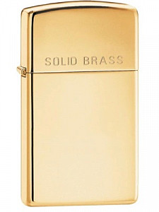 Zippo Slim Solid Brass Lighter 24.95