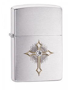 Zippo Lighter Cross w/Stone 25.95
