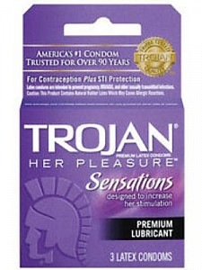 Trojan Her Pleasure Sensation 6pk
