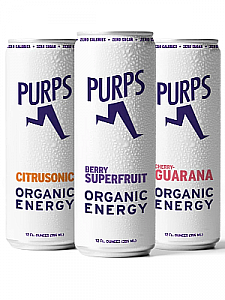 Purps Organic Energy Drink Cherry  12/12 OZ